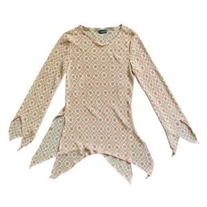 Vintage VIXEN Whimsygoth Y2K Asymmetrical Long Sleeve Top | Size Small